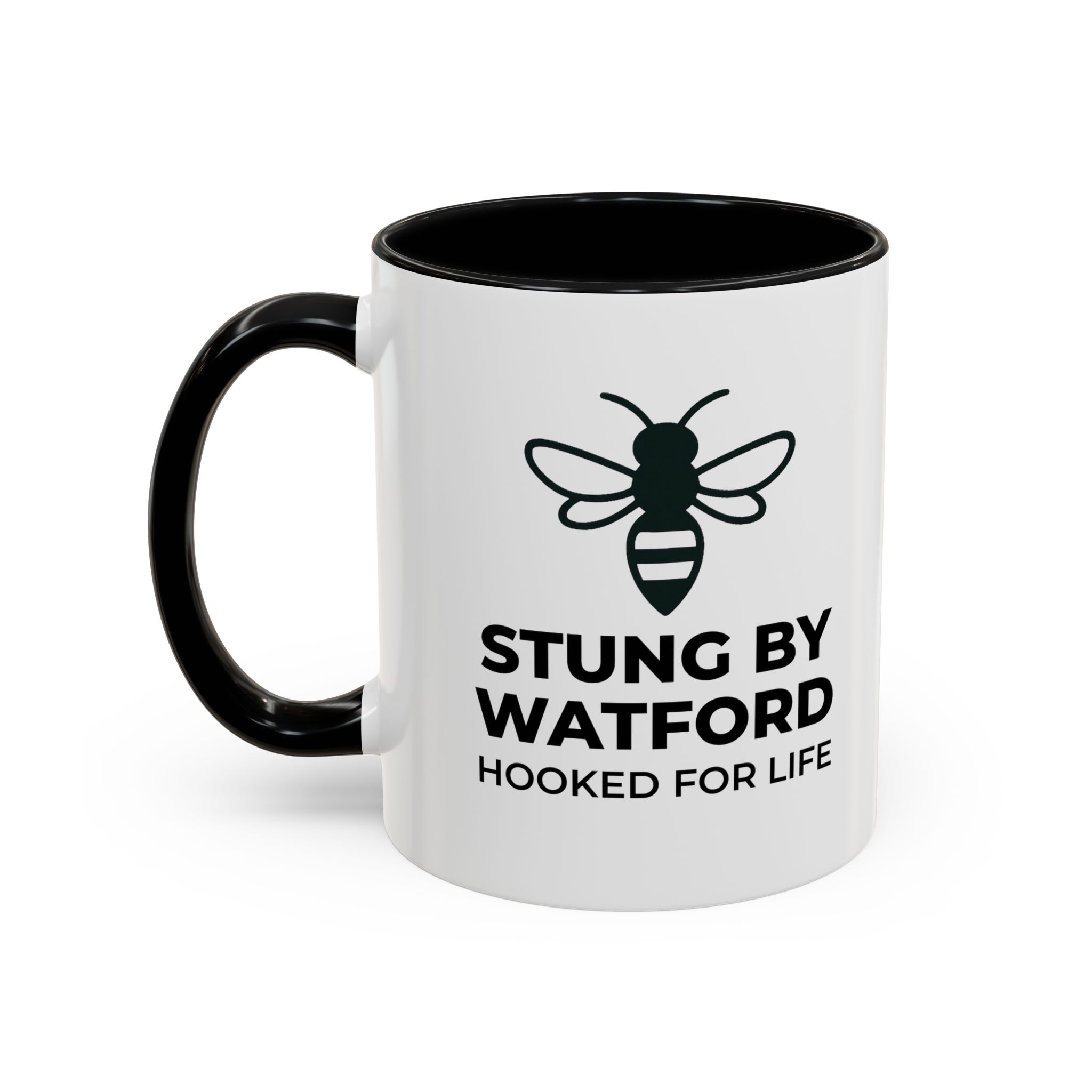 Stung By Watford - Hooked For Life - Accent Coffee Mug (11, 15oz)